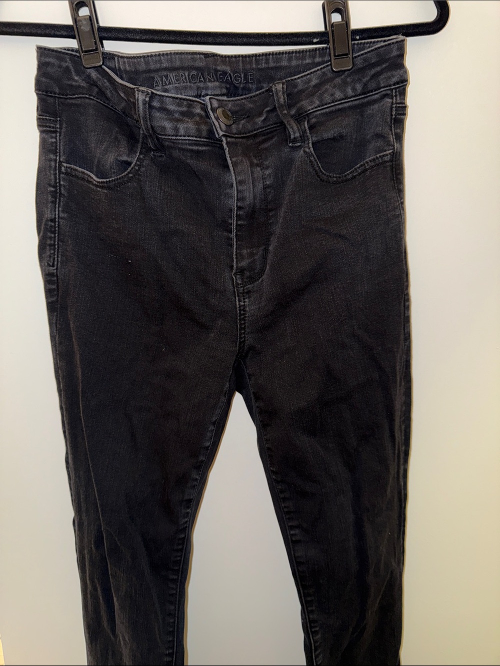 American Eagle Outfitters Women's Washed Black Jeans